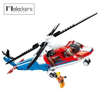 Mailackers Vojaški Sili Reševanje S76d Maritime Rescue Letal Helikopter Vojne otroška Igrača Gradnik Modela Darilo
