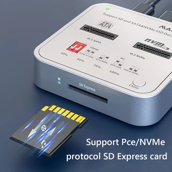 MAIWO K3016CL USB C do NVMe SATA M. 2 SSD Secure Digital Express 7.1 7.0 Razširitveno Postajo Podpira Povezave Klon Duplicator