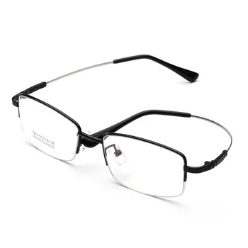 Majhen obraz Optični Poslovnih Titanove Zlitine Očala Okvir Za Moške Očala Semi-Rimless Očala z Spomladanski Tečaji
