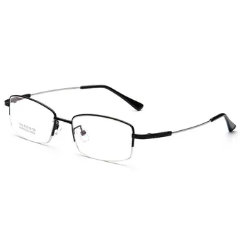 Majhen obraz Optični Poslovnih Titanove Zlitine Očala Okvir Za Moške Očala Semi-Rimless Očala z Spomladanski Tečaji