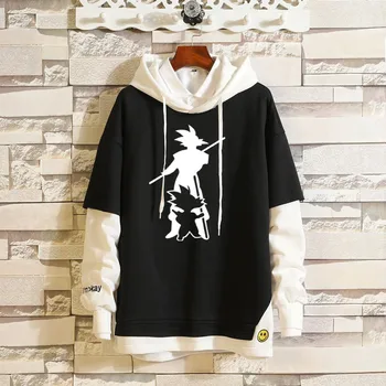 Majica Moški Nove Vroče Prodaje Debel pulover s kapuco Tiskanja Anime Moda Ulične Fitnes Moški Šport, Šivanje Hoodies