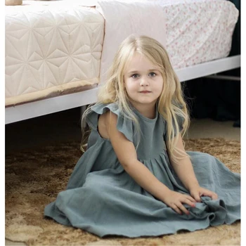 Malčka Otroci Dekle Obleko 2020 Poletje Evropske Ameriki Baby Dekleta Obleke Ruffles Princesa Perilo, Obleka Modna Poletna Obleka