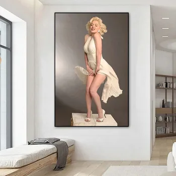 Marilyn Monroe Platno Slikarstvo Seksi Dama Ženske Plakati Wall Art Slik, dnevne Sobe, Spalnice, Moderno notranjo Opremo BREZ OKVIRJA