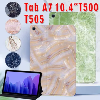 Marmor Vzorec Tablični Primeru za Samsung Galaxy Tab A7 10.4 2020 T500 SM-T500 SM-T505 Flip Usnjena Zaščitna torbica + Prosti Pisalo