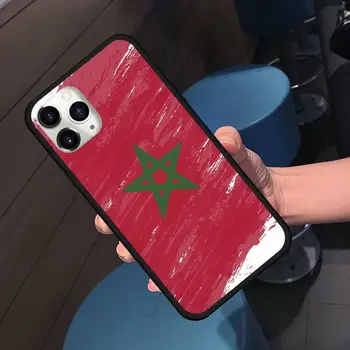 Maroko zastavo značko RDEČA ZVEZDA LJUBEZNI Primeru Telefon za iPhone 11 12 pro XS MAX 8 7 6 6S Plus X 5S SE 2020 XR lupini kritje funda