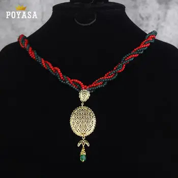 Maroški Caftan poroko zlato nakit set za ženske kristalno kroglice modni nakit set bakra visoke kakovosti nakit set