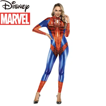 Marvel Avengers Znak Kostum Spider-Man Natisnjeni ženski enodelni Kostum Cosplay