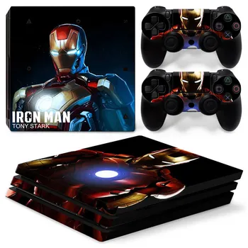 Marvel Iron man Deadpool Captain America Vinil Kože Nalepke za PS4 Pro Konzolo in 2 Krmilniki Nalepko Kritje Igre Pribor