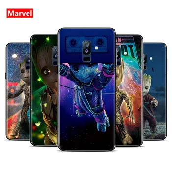 Marvel Super Junak Avengers Groot Za Samsung Galaxy A9 A8 A7 A6 A6S A8S A5 A3 Star Plus 2018 2017 2016 Mehko Črno Primeru Telefon