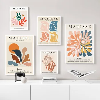 Matisse Pisane Listi Povzetek Dekle Krivulja Wall Art Platno Slikarstvo Nordijska Plakatov In Fotografij Stenske Slike Za Soba Dekor