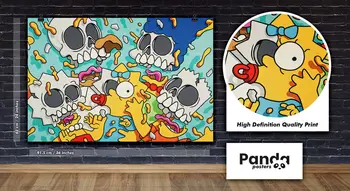 Matt Gondek Sara Pop Plakat Platno Jedrske Družine Simpsons Tiskanja Steni Sliko Platno, Tisk Slikarstvo Sodobno dekoracijo salon