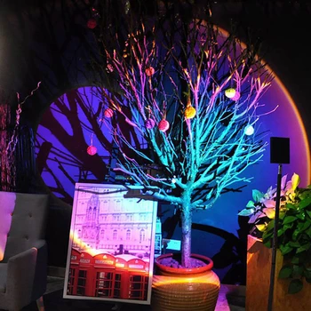 Mavrični sončni Zahod Projektor Sobi Night Light Cafe Projekcija Lučka otroška Spalnica Luštna Noč Prikaz Poteka Projekcija Lučka