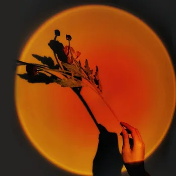 Mavrični sončni Zahod Projektor Vzdušje Gumb Ozadju Dekoracijo Sten Predvidene Lučka Doma Kava Trgovine, namizne svetilke Pisane Luči