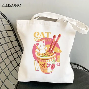 Mačka nakupovalno vrečko za večkratno uporabo eko varovanec recikliranje vreča iz jute vrečko tote vrečko tote bolsas ecologicas zložljive trgovski cabas