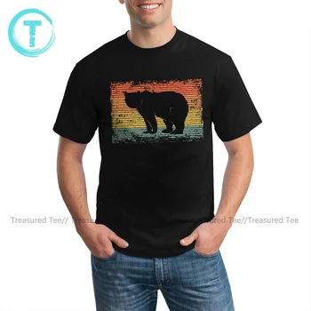 Medved Tee Shirt Srčkan Kratek Rokav Bombaž Majica Osnovni Grafični T-Shirt Veliko Moških
