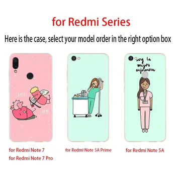 Mehka Primeru Za Xiaomi Redmi Opomba 10 9 8 7 6 5 Pro Max 10S 9S 8T 4G 5G Kritje Vrečko Zdravnik, medicinska Sestra Vroče Moda Zabavno, Dinamično