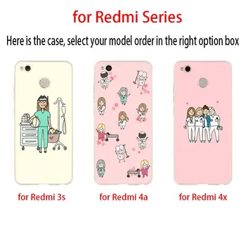 Mehka Primeru Za Xiaomi Redmi Opomba 10 9 8 7 6 5 Pro Max 10S 9S 8T 4G 5G Kritje Vrečko Zdravnik, medicinska Sestra Vroče Moda Zabavno, Dinamično