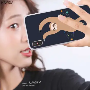 Mehko Pokrovček Za Samsung Galaxy S7 Rob S8 S9 S10 S20 S21 Plus, Lite E Ultra Primeru Cute anime risanke lenivec Mehko