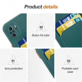 Mehko TPU Kartice Denarnice Primeru Za Xiaomi Poco F3 M3 Pro X3 NFC Xiomi Mi 11 Ultra Lite 11i Mi11 sem Fotoaparat Shockproof Telefon Kritje Coque