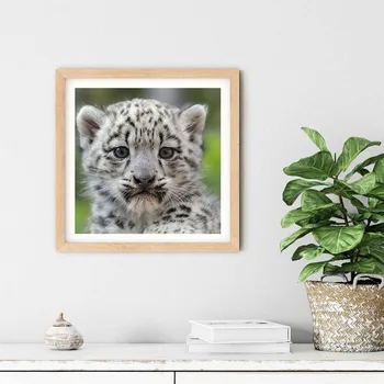 MEIVN 5D DIY Diamond Slikarstvo Srčkan Leopard Celoten Kvadratni Diamond Vezenje Okrasnih Živali Slike Obrti Kit