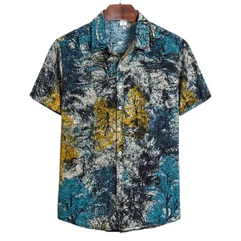 Mens majice najvišje kakovosti Tiskane Kratek Rokav Pocket Majica Poletje Pomlad Havajska Plaža Počitnice Stranka Hitro Suha Oblačila