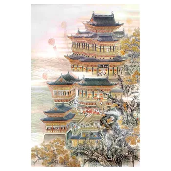 Michelangelo Kitajske Kulture Puzzle Lesene HD 2000 Kos Sestavljanke Odraslih Tlaka Igrača Doma Dekoracijo Slikarstvo