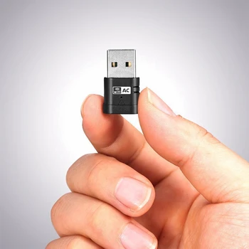 Mini 2.4 G / 5 G WiFi Brezžični USB Adapter Dual Band 11AC 600Mbps MT7610UN Čipov Omrežna Kartica za PC Windows, MAC OS X