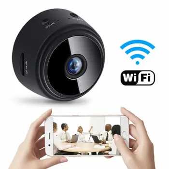 Mini Ip Wifi Kamera Smart Home Security HD 1080P Mobilne APLIKACIJE Daljinski upravljalnik Zaslona Night Vision Odkrivanje Survelillance Fotoaparat