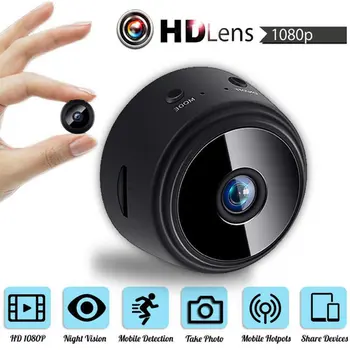 Mini Ip Wifi Kamera Smart Home Security HD 1080P Mobilne APLIKACIJE Daljinski upravljalnik Zaslona Night Vision Odkrivanje Survelillance Fotoaparat