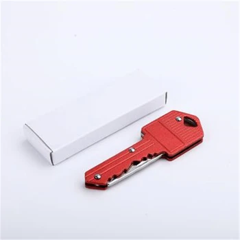 Mini Keychain Nož Krat Žep Polje Paket Pismo Na Prostem Open Lupilnikom Keyring Peeling Preživeti Key Ring Nož Multi Sadje Rezilo