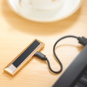 Mini Kompaktni USB plazemskim Lažji za ponovno Polnjenje Windproof Novost Volfram Tuljavo Toplotno Žice, Cigaretni Vžigalniki Darila za Ženske