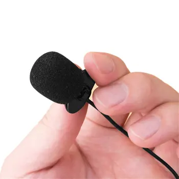 Mini Priključek za Mikrofon 3,5 mm Prenosni Studio Govora Home Video Vlog Youtuber S Sponko Za Namizni Prenosni Vrhunsko Jasnost Glasu