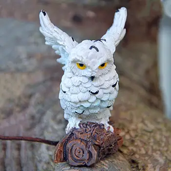 Mini Sova Figur Miniature Živali Simulacije Ptic Mikro Krajine Bonsaj Okras Pravljice Vrt Dom Vrt Smolo Obrti Dekor