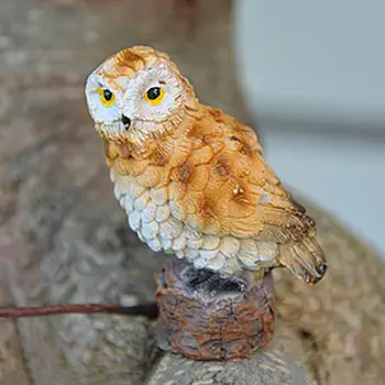 Mini Sova Figur Miniature Živali Simulacije Ptic Mikro Krajine Bonsaj Okras Pravljice Vrt Dom Vrt Smolo Obrti Dekor