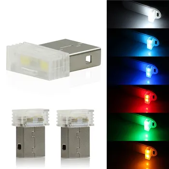 Mini USB Dekorativne Svetilke LED Avto Ozračja Osvetlitev Razsvetljava v Sili Avto Styling Notranje Luči Okolja Lučka za Avtomobilska Vrata, Luč