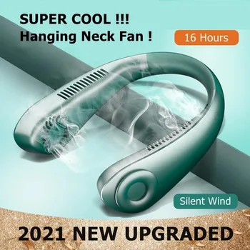 Mini Vratu Fan Prenosni Bladeless USB za Polnjenje Izključite Šport Visi Navijači Zračnega Hladilnika za Hlajenje Ventilador Nosljivi Neckband Fan