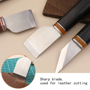 MIUSIE 6 Vrst hitroreznega Jekla Usnje Rezanje Nož DIY Obrti Nož Sharping Skiving Orodje Za Rezanje Usnja