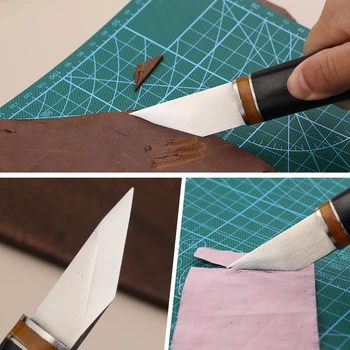 MIUSIE 6 Vrst hitroreznega Jekla Usnje Rezanje Nož DIY Obrti Nož Sharping Skiving Orodje Za Rezanje Usnja