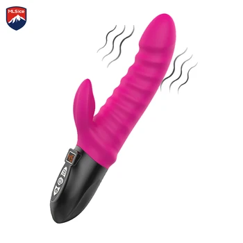 Mlsice 12 frekvenčni Vibrator z ogrevalno funkcijo Tekočimi kristali (LCD) penis Klitoris Dildo Vibratorji Sex Igrače za Ženske