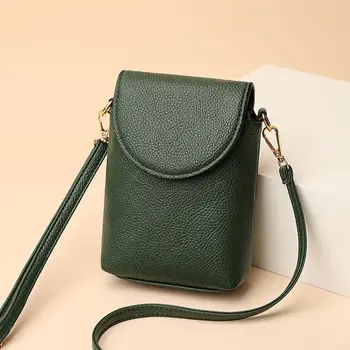 Mobilni telefon vrečko ženski 2021 nov trend vse-tekmo usnje teksturo messenger bag preprosta modna navpično mini torba Ženske torbe