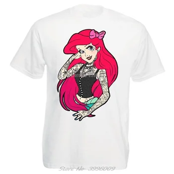Moda Anime Gothic Princess majica s kratkimi rokavi Moški Ženske Risanka Majica Punk Ariel Zamotek Trendy Zabavno Nova Moda