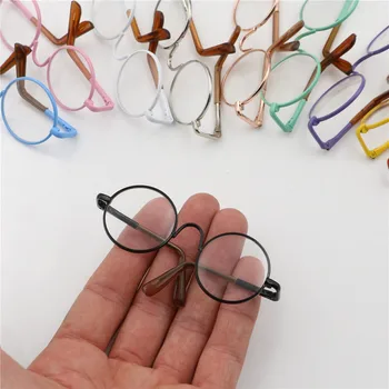 Moda Krog v Obliki Okrogle Očala Pisane Očala sončna Očala Primerna Za 18-inch Lutke Lutka Eye Glasses Dodatki