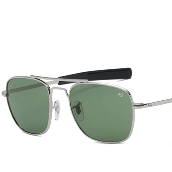 Moda Letalstva Ao Sončna Očala Moških Luksuzne Blagovne Znamke Oblikovalec Sončna Očala Za Moške Ameriški Vojaški Optično Steklo Objektiva Oculos