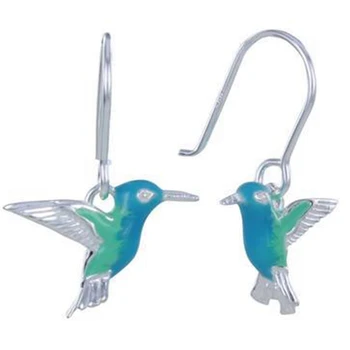 Moda Letnik Modra Ptica Uhani Edinstveno Hummingbird Ptica Uhani Dame Moda Živali Nakit Design Za Ženske In Dekleta