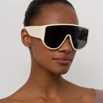 Moda Letnik Ravno-Top Sončna Očala Ženske Prevelik Kvadratnih Očala Moški Ženski Buljiti Steampunk Osebnost Sončna Očala Odtenki Uv