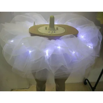 Moda Mini LED Krilo Barva Neon Light Up Tutu Fancy Fazi Ples Halloween Kostum Clubwear Odraslih Krila NIN668