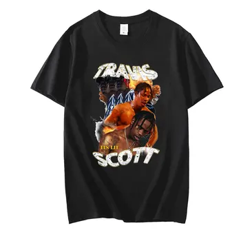 Moda Novo Harajuku Moda Hip Hop Majica s kratkimi rokavi Moški Travis Scotts ASTROWORLD T-Shirts ki se ŽELIJO STE BILI TUKAJ Pismo Tiskanja Tees Vrhovi