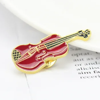 Moda Violino Emajl Pin Meri Glasbeni Instrument Klavir Broške Značke Za Jakno Srajco Oznake Zatiči Nakit Darilo Za Otroke Prijatelj