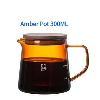 Modra Jagoda Dripper V60 Je Primerna za 300 ml 500 ml Stekleni Bokal Kapljično Kavo Pot, ki Barista Filter Pregleden Kavo Pot,