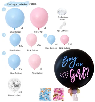Modra, Roza Macaron Latex Balon Garland Arch Fant ali Dekle Spolu Razkrije Balon Globos Mamica, Da Bo Baby Tuš Stranka Dekor